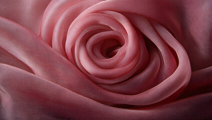 Draped maroon silk fabric texture, studio shot, dark background, design resource