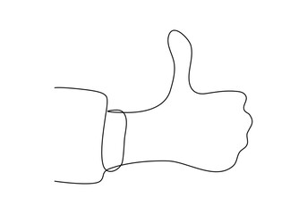 Palm, one line drawing vector illustration.