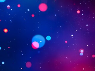 Abstract blue and purple bokeh background with lights
