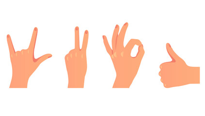 Hand arm like positive feedback review abstract concept. Vector graphic design illustration element