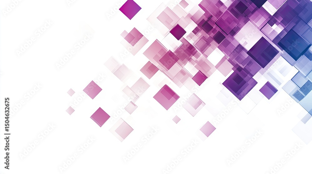 Poster abstract graphic design with overlapping squares.