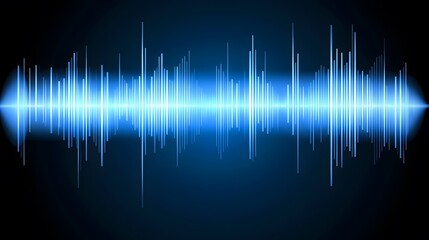 Abstract Blue Sound Wave Digital Music Technology Background