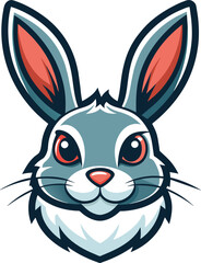 Fototapeta premium Cute Bunny Rabbit Mascot Logo Design