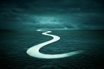 Glowing Path Through Dark Waters A Journey of Hope and Uncertainty