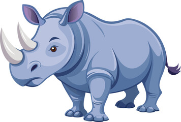 Obraz premium Cute Cartoon Rhino Illustration Animal Wildlife