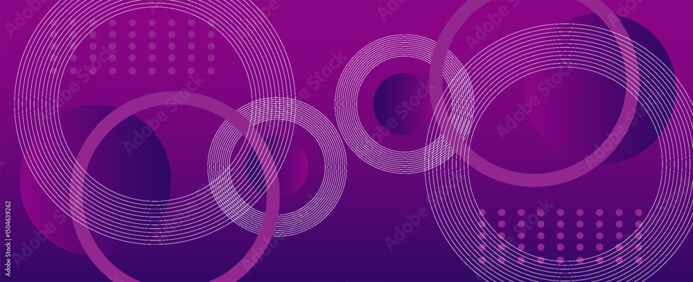 Poster minimal geometric background. purple elements with fluid gradient. dynamic shapes composition. vecto