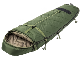 War military sleeping bag isolated PNG combat sleeping bag PNG outdoor camping bag PNG military rest gear PNG portable sleeping bag PNG transparent background image