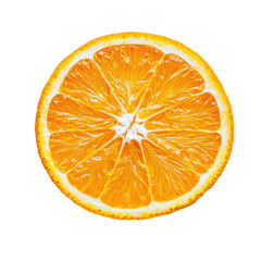 Fresh orange, Half of orange on the heap of oranges, isolated on transparent background