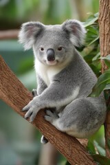 Koala on Branch: Australian Wildlife (Motion Blur)