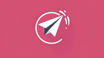 Paper Airplane Icon Sending Message Fast Delivery