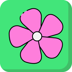 Cute flower single vector icon illustration