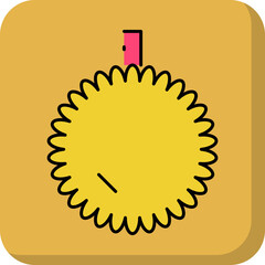 Pointy fruit single vector icon illustration