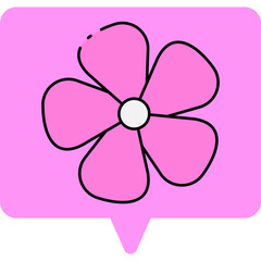 Cute flower single vector icon illustration
