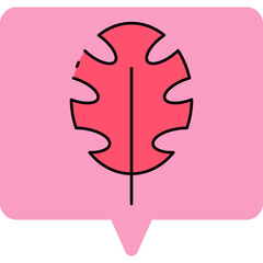 Cutting leaf single vector icon illustration