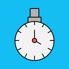 Stopwatch single vector icon illustration