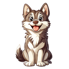 vector illustration of cartoon cat