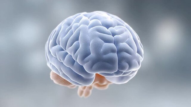 Human Brain: A detailed anatomical image of the human brain. A clear, sharp image of the human brain against a clean background. 