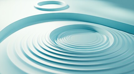 Abstract design with concentric circles and curves.