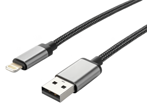 USB cable isolated PNG computer cable PNG data transfer cable PNG charging cable PNG electronic accessory PNG device connector PNG transparent background image