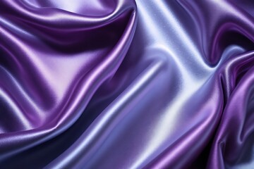 Fototapeta premium Luxurious draped purple and lavender silk fabric texture