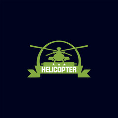 helicopter logo design vector format