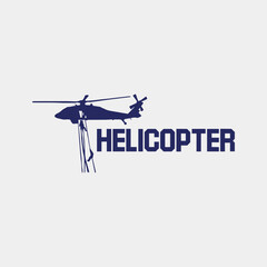 helicopter logo design vector format
