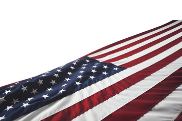 American flag draped corner isolated on transparent background