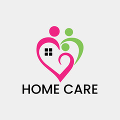 home care logo design vector