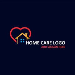 home care logo design vector