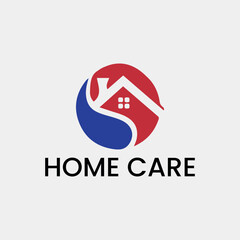 home care logo design vector