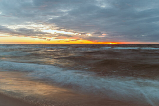baltic sea sunset.