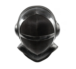 Black Fencing Helmet Isolated on white background, png, transparent