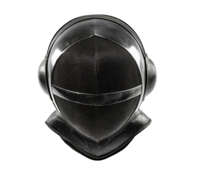 Black Fencing Helmet Isolated on white background, png, transparent