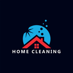 home roof cleaning logo design vector