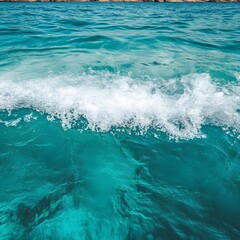 Fototapeta premium Ocean Waves Turquoise Water Summer Sea Foam Background