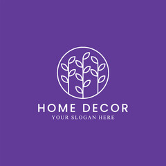 home craft and home decor logo design vector