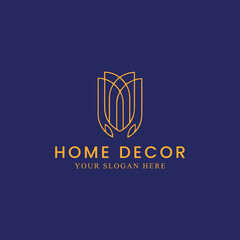 home craft and home decor logo design vector