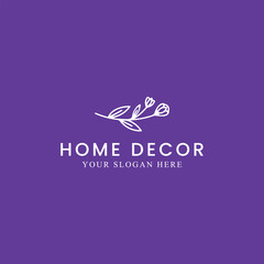 home craft and home decor logo design vector