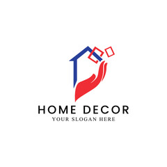 home craft and home decor logo design vector