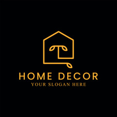 home craft and home decor logo design vector