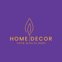 home craft and home decor logo design vector