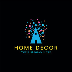 home craft and home decor logo design vector