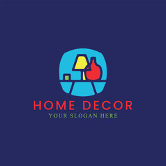 home craft and home decor logo design vector