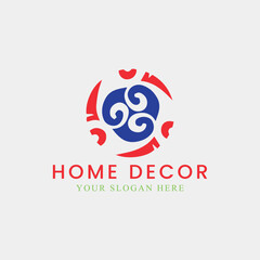 home craft and home decor logo design vector