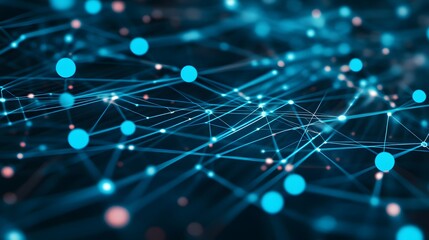 Abstract Network Digital Connections Futuristic Technology Background