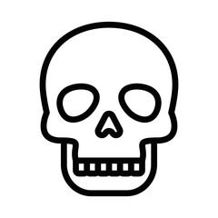 Human skull danger vector illustration. Editable stroke.