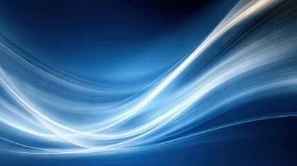 Abstract design with flowing lines of light blue and white.