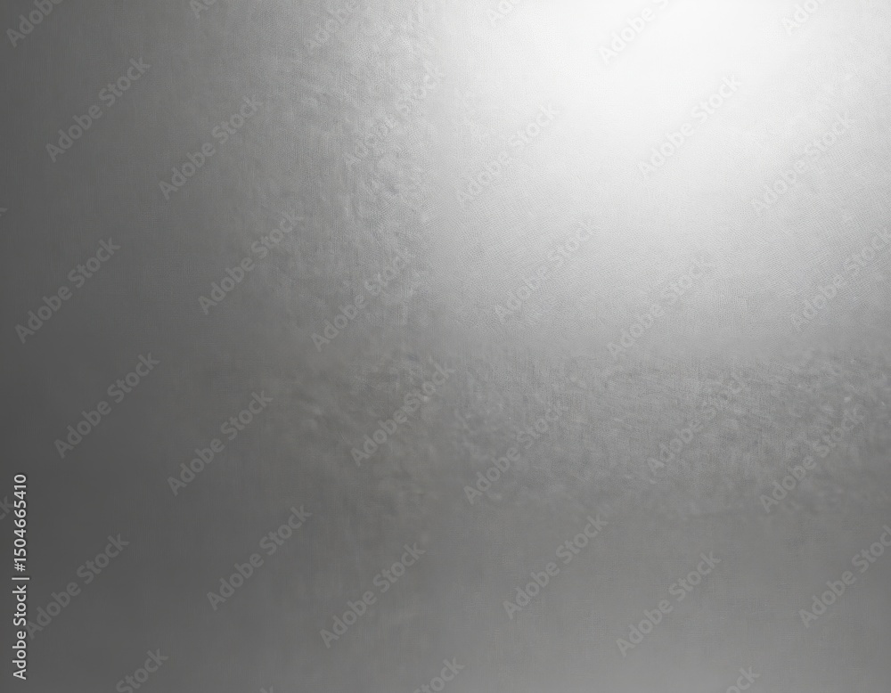 Poster Silver gradient texture backdrop. Metallic grey surface with light reflection, modern abstract design for website templates, digital art, blank background. Minimalist style.