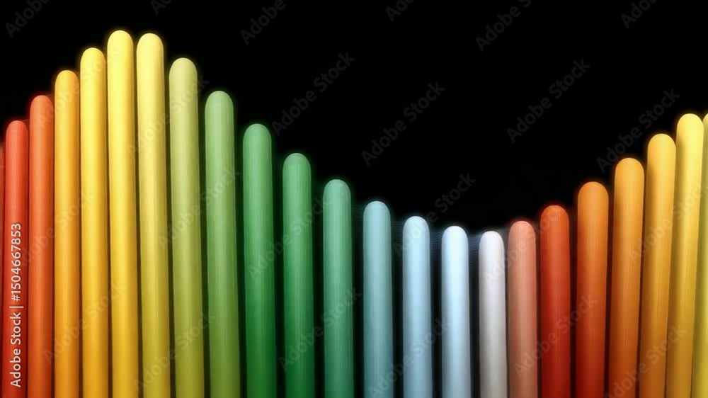 Aufkleber Vibrant Wave of Colors: A dynamic display of colorful vertical bars, creating a visual rhythm and evoking a sense of modern artistry.