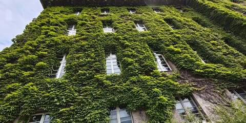 Ivy is an evergreen climbing plant. It is used in landscape design. A decorative plant - Hedera...